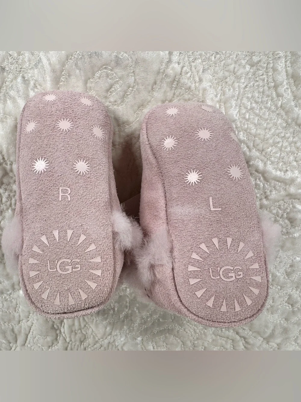 UGG Kids Pink Faux-Fur Bootie Slippers purchased from Nordstrom Rack